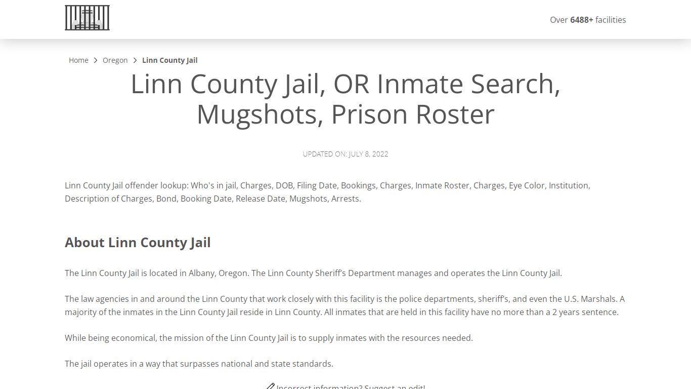 Linn County Jail, OR Inmate Search, Mugshots, Prison Roster